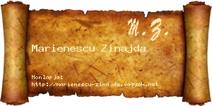 Marienescu Zinajda névjegykártya